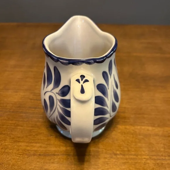 Pottery Barn Anfora Puebla Blue and White Porcelain Pitcher - Picture 5 of 8